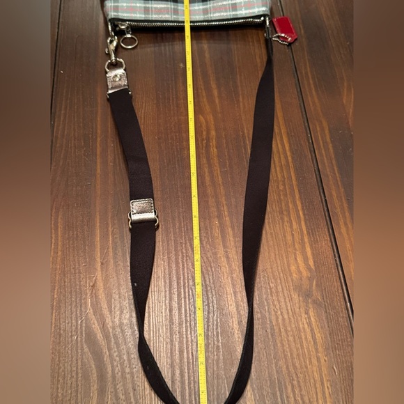 Coach Poppy Blue / Silver Tartan Plaid Crossbody Bag - Picture 11 of 12